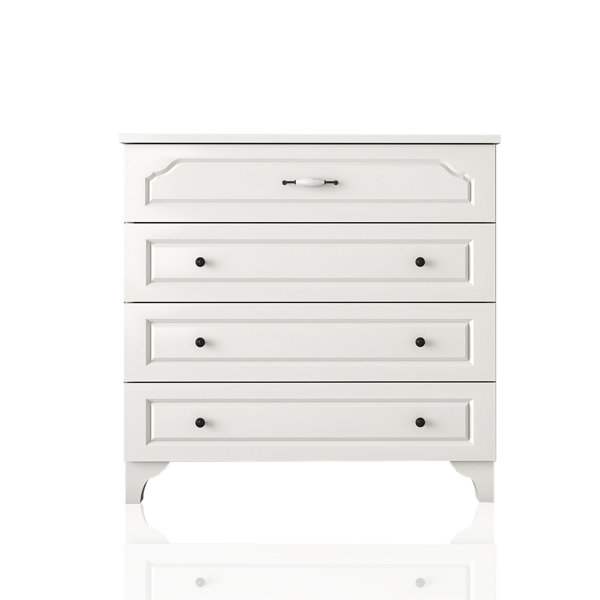 ClassicLiving CLARA Chest Of 4 Drawers, White Wayfair.co.uk